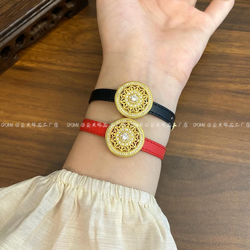 SL2053 高品质 点钻玫瑰花窗手链轻奢气质简约女百搭
