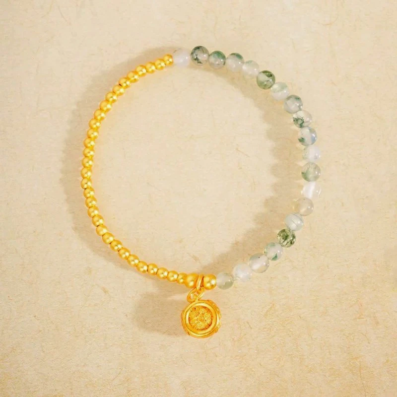 SL2321 盆满钵满AB珠手链 中式拼色寓意手串