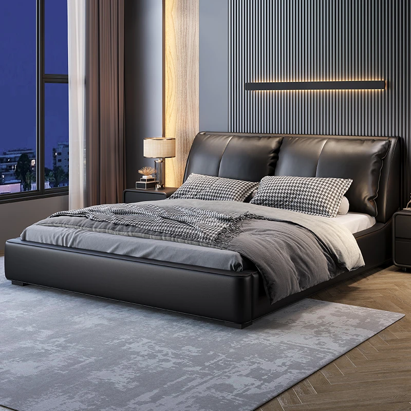 DEMEI/迪美尔简约北欧极简意式双人床客厅家用免洗大床主卧室储物