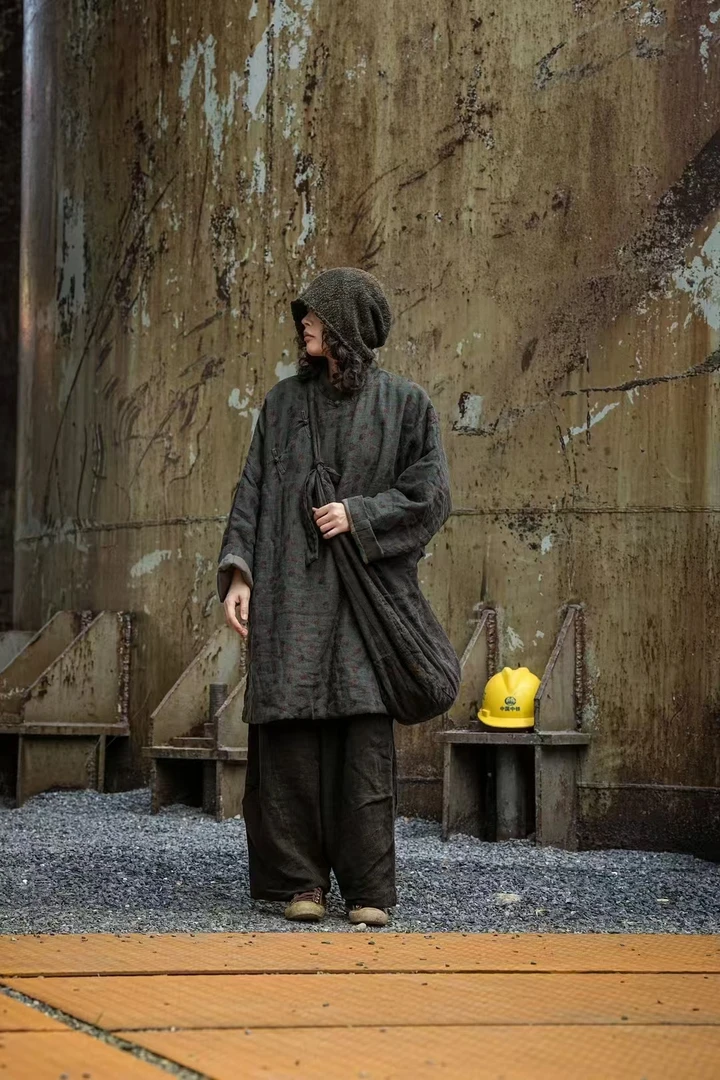 麻依者原创M013#亚麻棉服