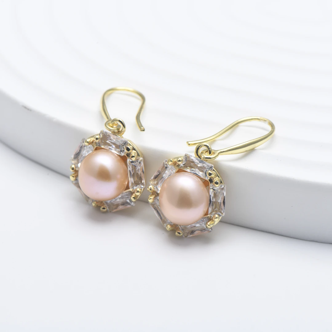 【珍言珠宝】【珍言珠宝】k178中国红耳钩7-8mm