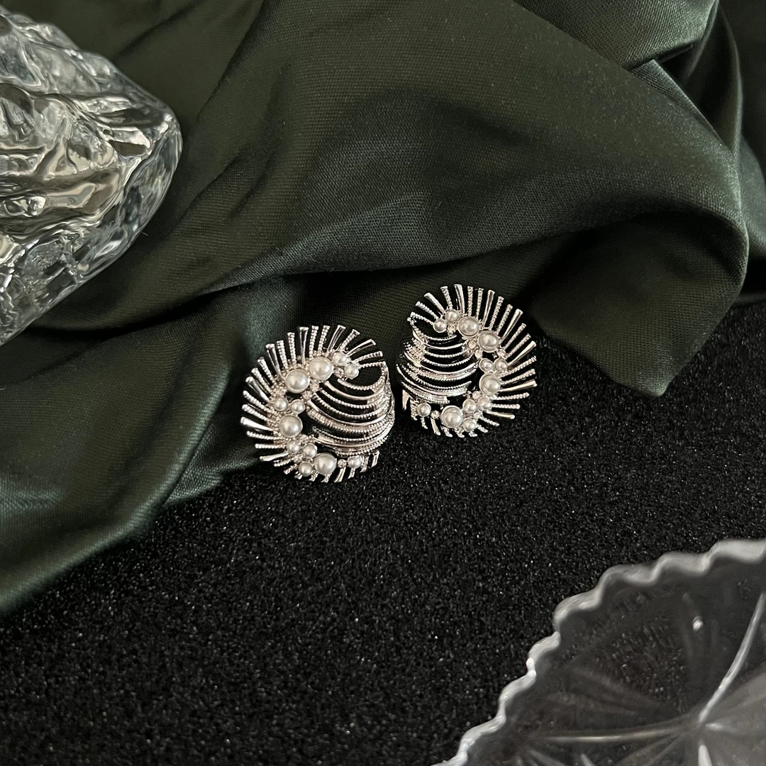 AOPOSS 铜合金耳饰 【清仓孤品】[灰珊瑚]耳钉耳夹原