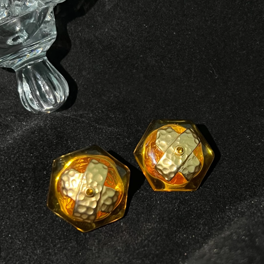 AOPOSS白姿 镀K金 [蜜糖]耳环耳钉夹原创设计师简约通勤