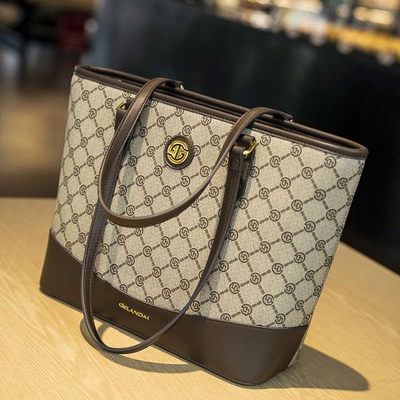 GELANDAI戈兰黛品牌女包2025新款通勤托特大包女士手提包