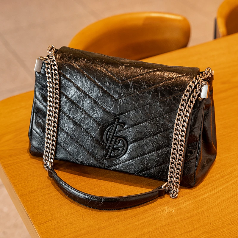 戈兰黛女包2025新款高质感链条腋下包时尚百搭单肩斜挎通勤包9833