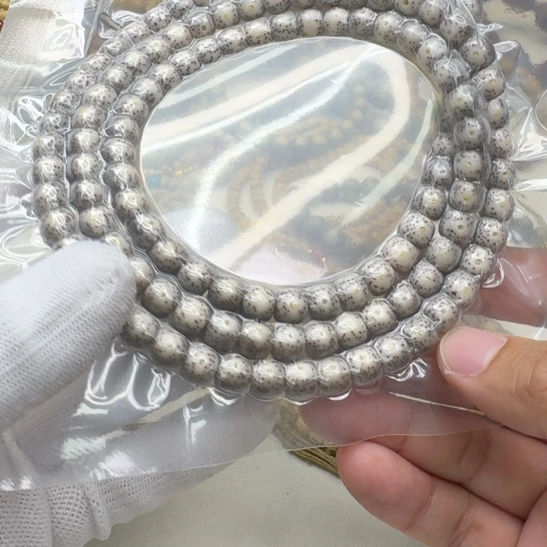 星月菩提吊坠44梵天糯冰月留白针尖星8左右108