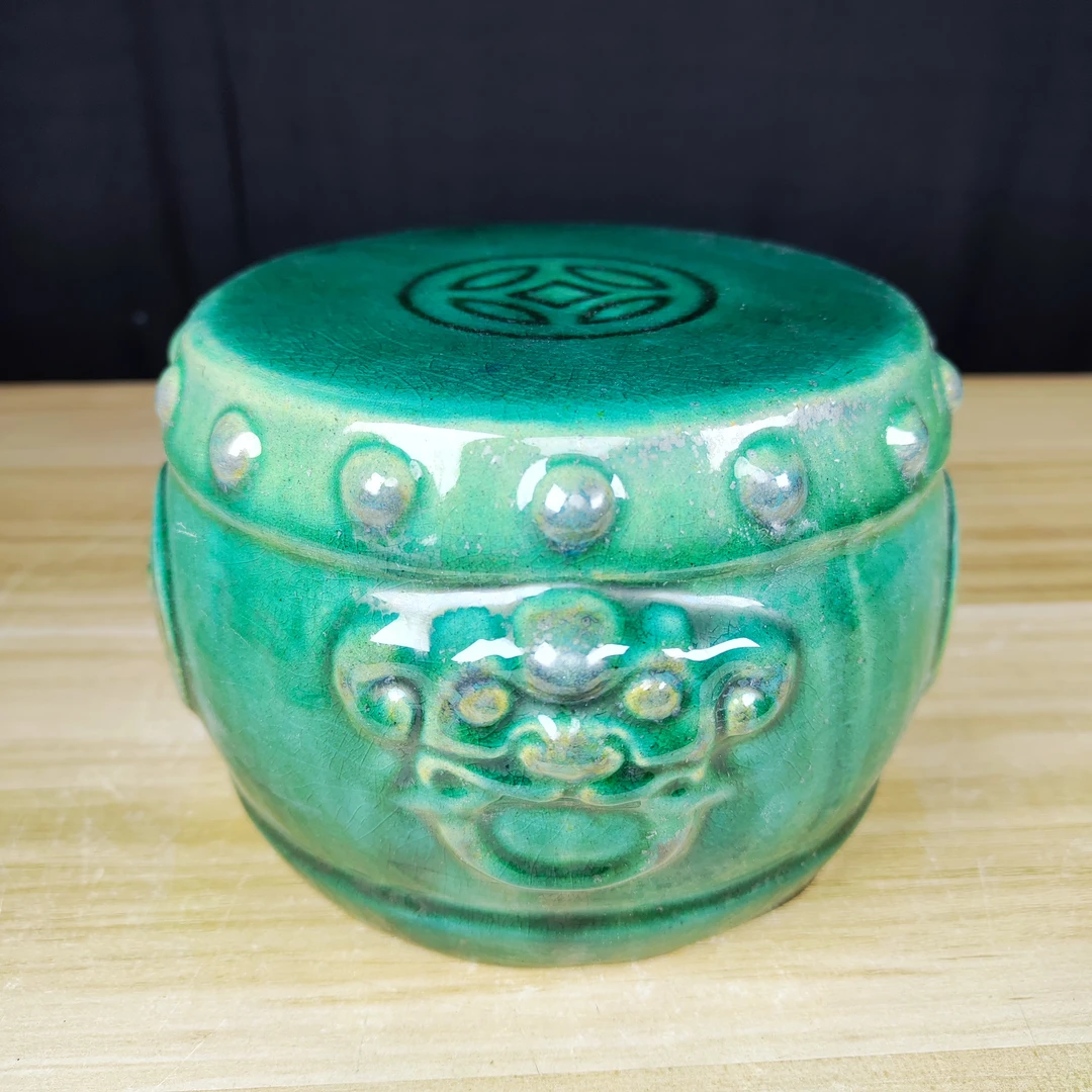 石湾窑茶桌小鼓底座花墩花架花几架盆座