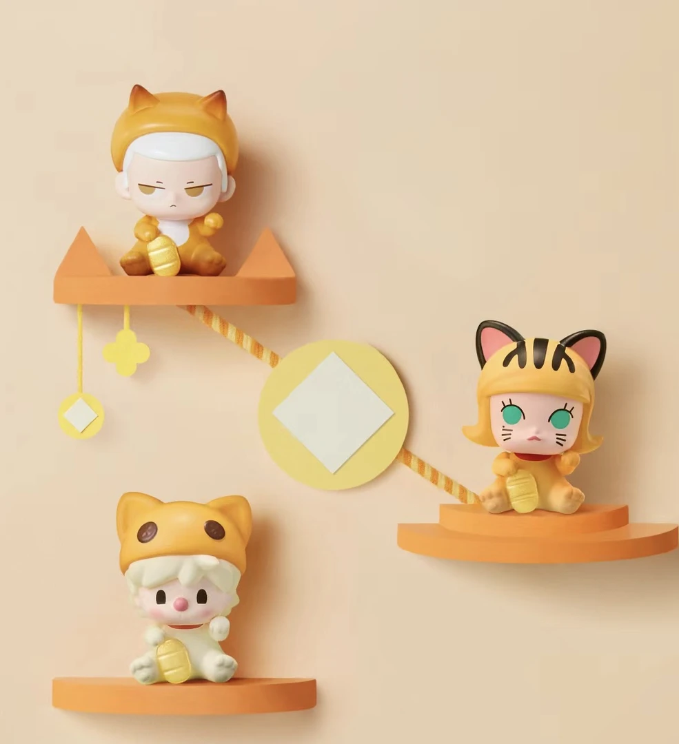 正品招财猫猫萌粒系列公仔盲袋潮流玩具礼物盲盒