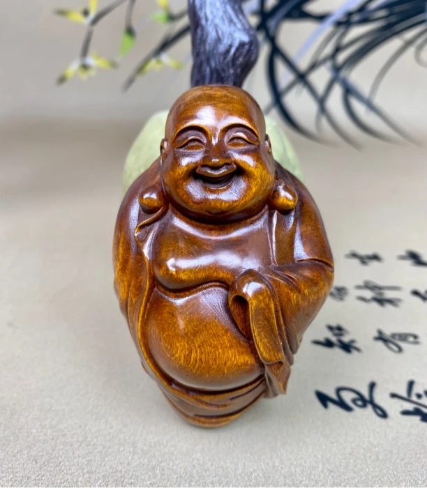 小叶黄杨木仿古（佛珠弥勒）工艺品