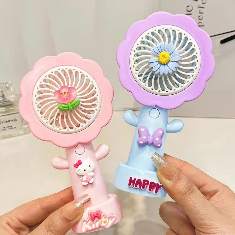 手持小风扇便携随身小型迷你静音usb充电型儿童学生卡通可爱创意