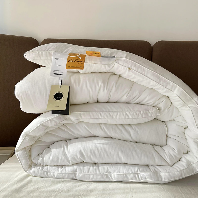 2023新款全棉碳素火山磨毛抑菌提花冬被