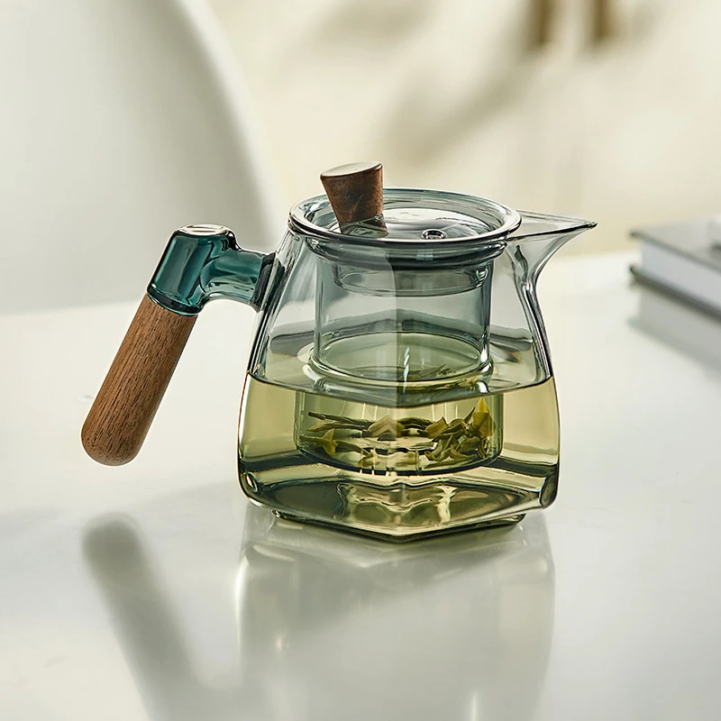 玻璃泡茶壶耐高温加厚煮茶壶花茶壶家用办公过滤分茶功夫茶具套装