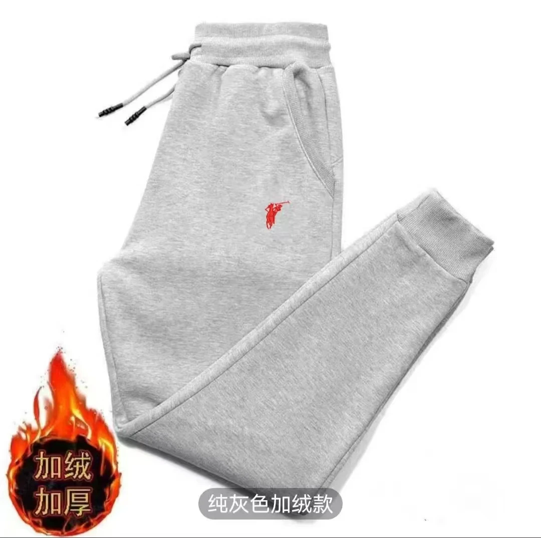 新款华棉加绒卫裤长裤束脚百搭时尚长裤适保暖宽