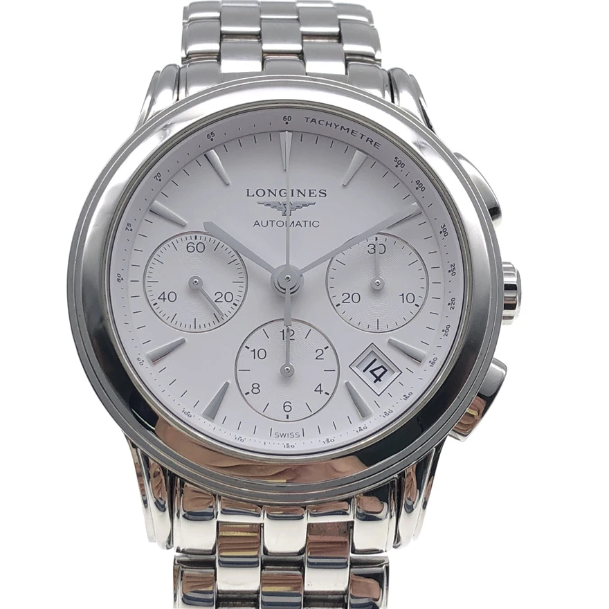 99新 Longines/浪琴 L4.803.4.12.6/军旗系列多功能计时/表径39