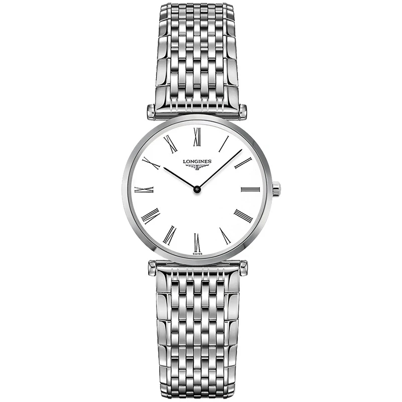 99新 Longines/浪琴 L4.709.4.21.6/嘉岚女表罗马刻度/表径33