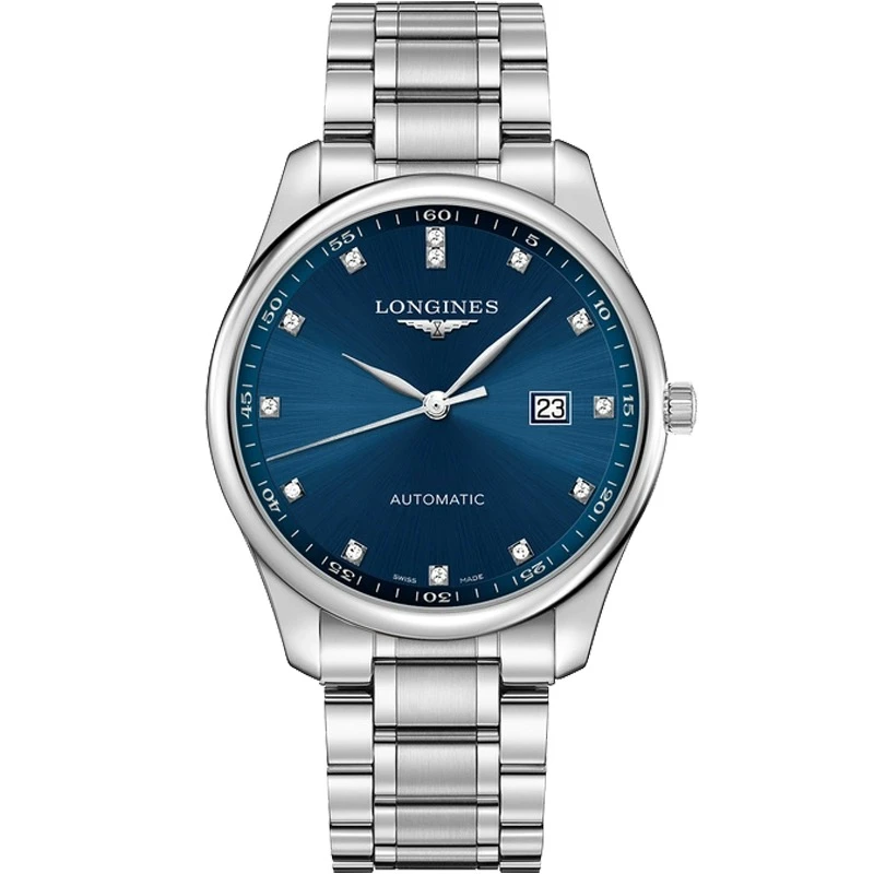 99新 Longines/浪琴 L2.793.4.97.6/名匠系列蓝盘原镶