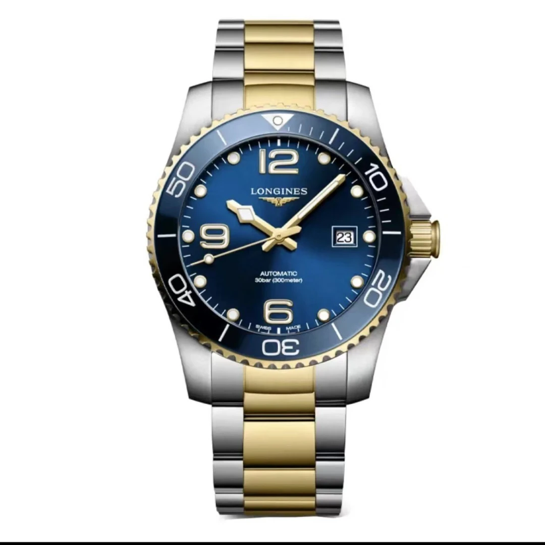 全新未使用 Longines/浪琴 L3.781.3.58.7/康卡斯潜水间金/表径41