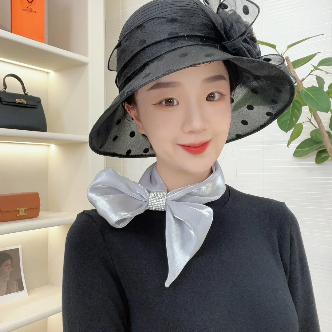 流光纱斜角2023新款夏季时尚百搭丝巾时尚气质护颈懒人丝巾优雅