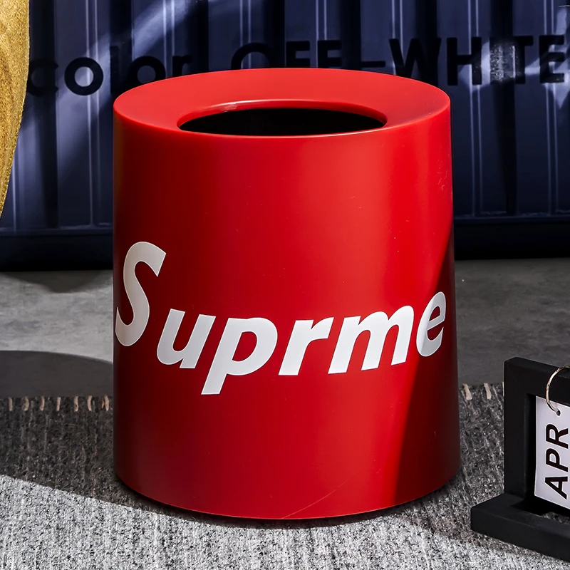 垃圾桶网红颜值圆形高档无盖家用大容量垃圾桶家用2025新款网红