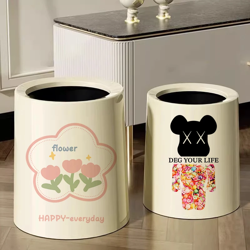 家用2025新款大容量客厅卧室厨房卫生间宿舍办公室带盖家居纸篓