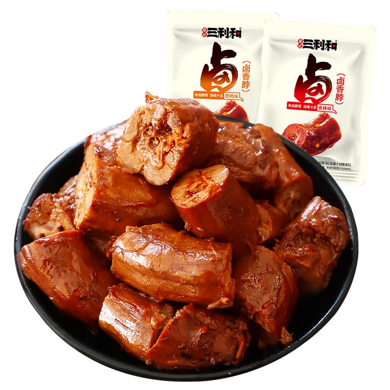 三利和卤香脖香辣60包多味鸡脖麻辣即食肉熟食零食散装小包装
