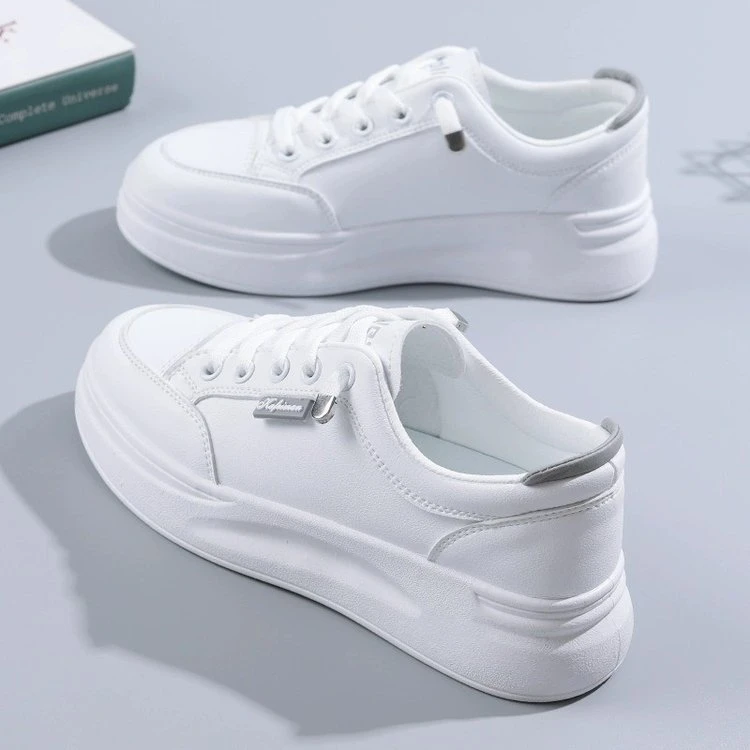 秋冬季回力休闲厚底时尚休闲小白鞋女2023新款纯色休闲鞋学生板鞋