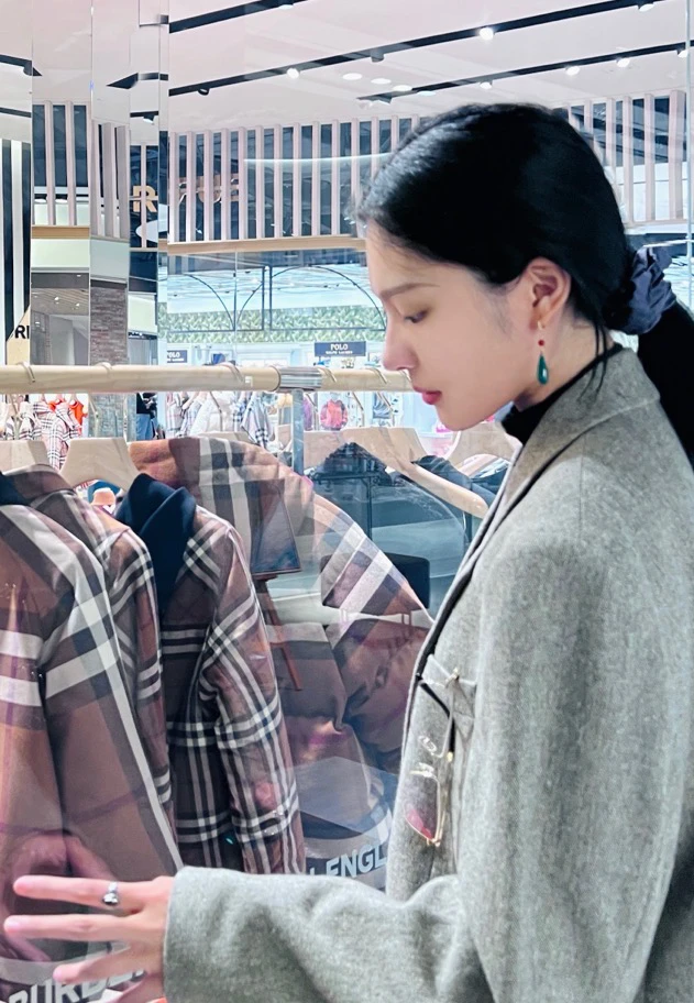 非金属玻璃耳饰 许艺同款耳扣 新中式小众设计气质耳夹送女友礼物