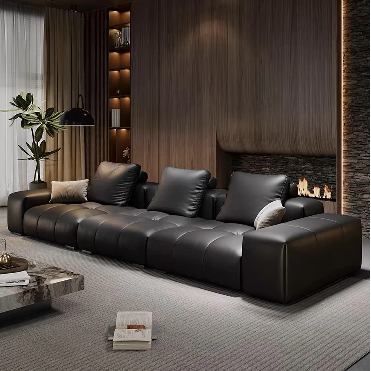 像素沙发轻奢客厅家用创意简约北欧别墅意式极简异形头层牛皮欧式