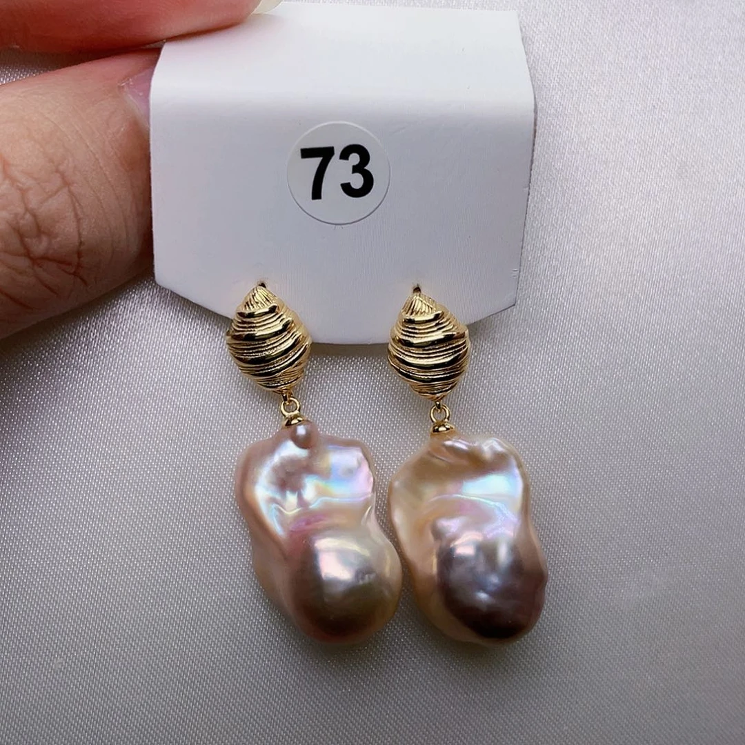 淡水珍珠耳饰未镶嵌深*