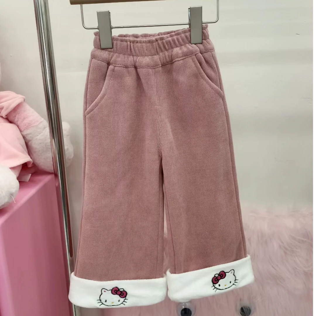 G701 女童KT加绒阔腿裤