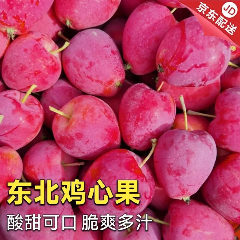 果逍园【东北鸡心果】锦绣海棠果新鲜水果小苹果酸甜可口精选特级