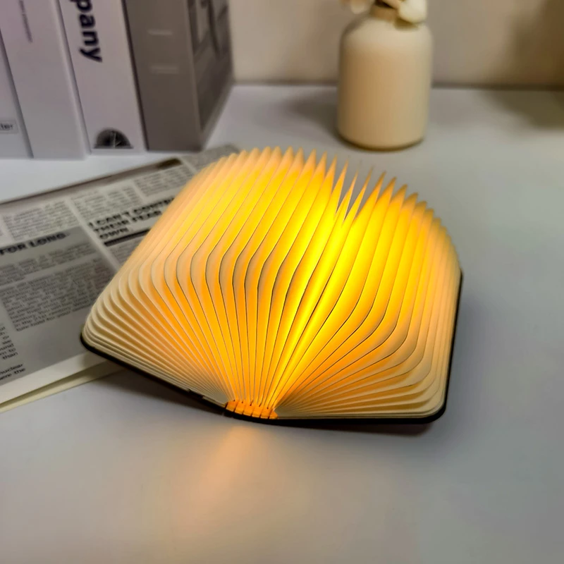 灯创意书灯360度翻页灯七色触控折叠充电生日礼物氛围书灯912