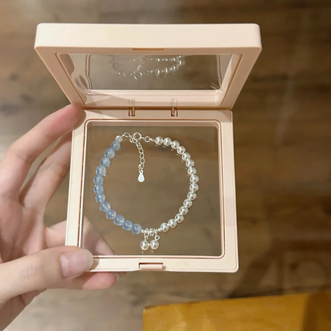 轻奢海蓝拼接小铃铛手链28421