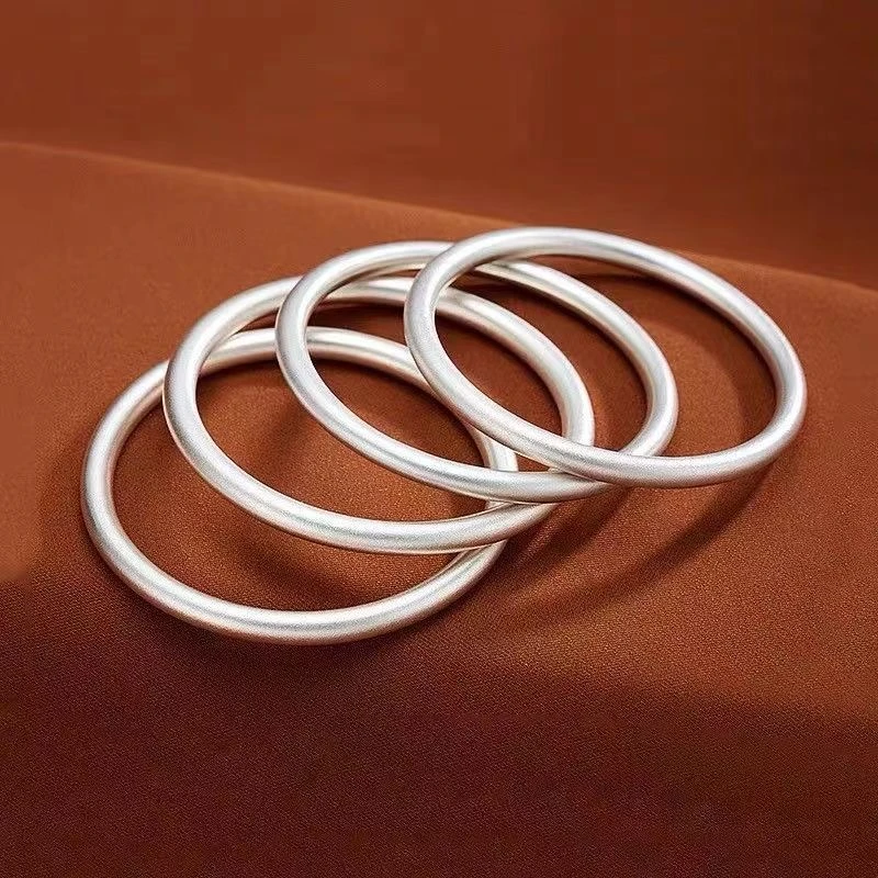 古法磨砂传承哑光实心手镯K31