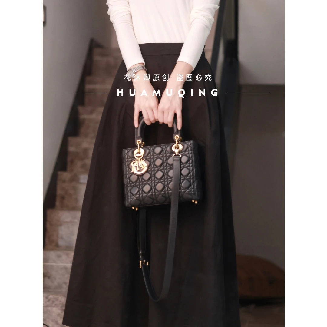 {花蕾原创}复古高腰显瘦打褶中长款通勤设计感半身伞裙