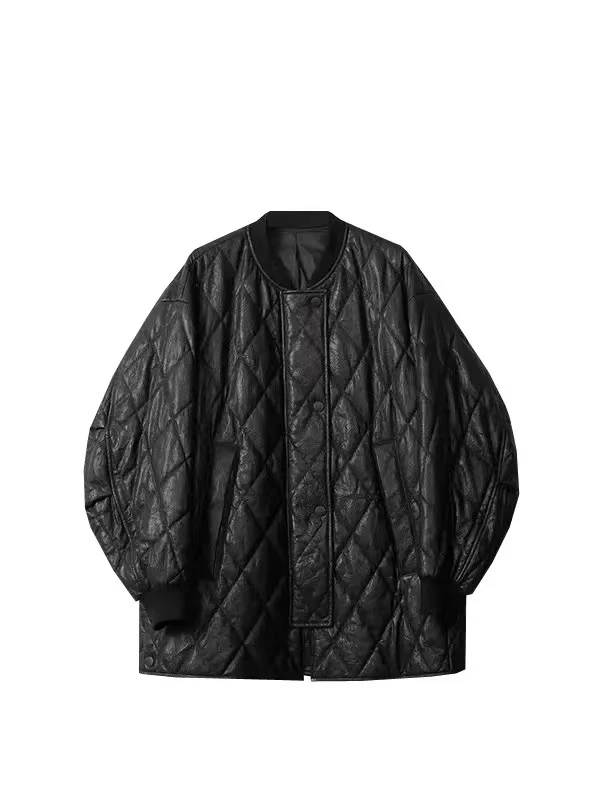 程程【66366】真皮女款时尚加厚秋冬休闲百搭外套