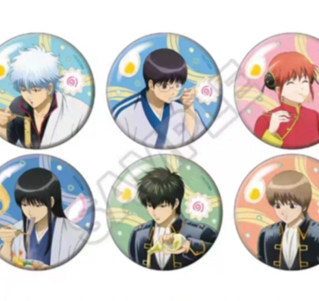 银魂吃拉面吧唧徽章