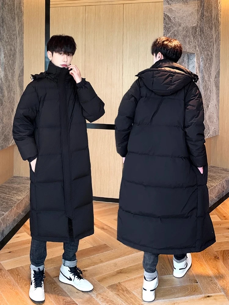 冬季雪地防寒中戏羽绒服长款外套男加厚棉服情侣过膝三防免洗潮流