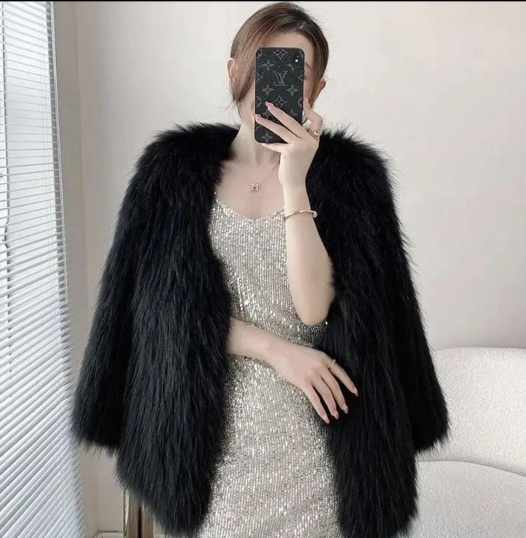 【情屿】貉子双面编织加厚加密外套前60后60款秋冬网红时尚百搭