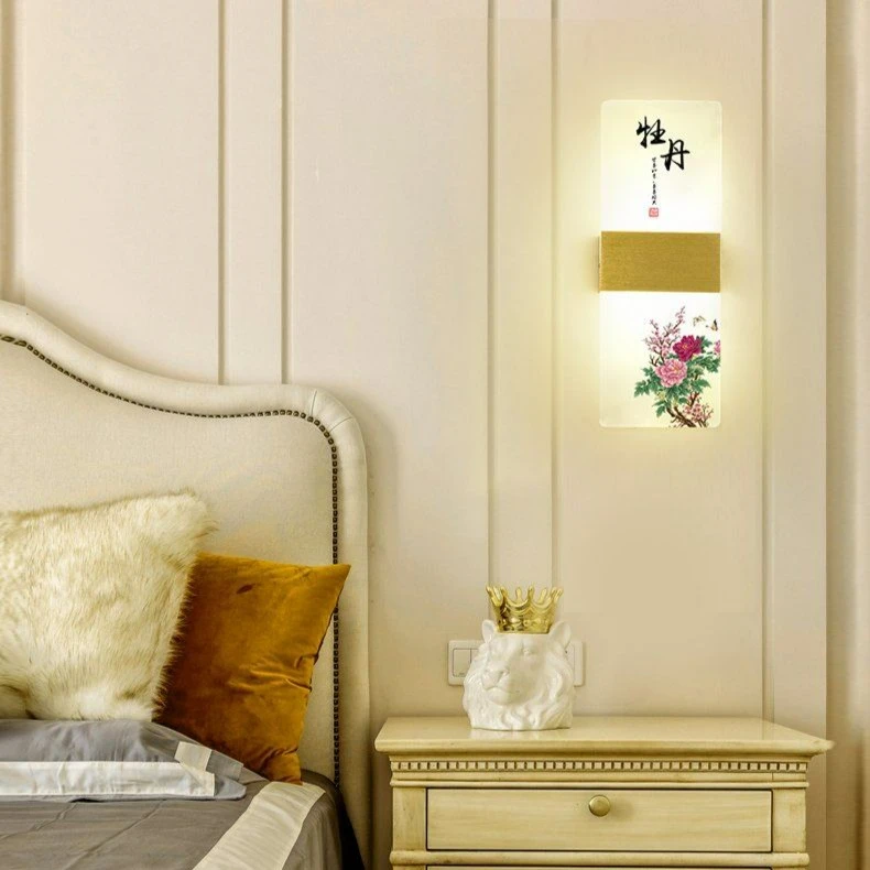 简约现代LED卧室床头壁灯创意新中式电视背景墙走廊楼梯阳台灯
