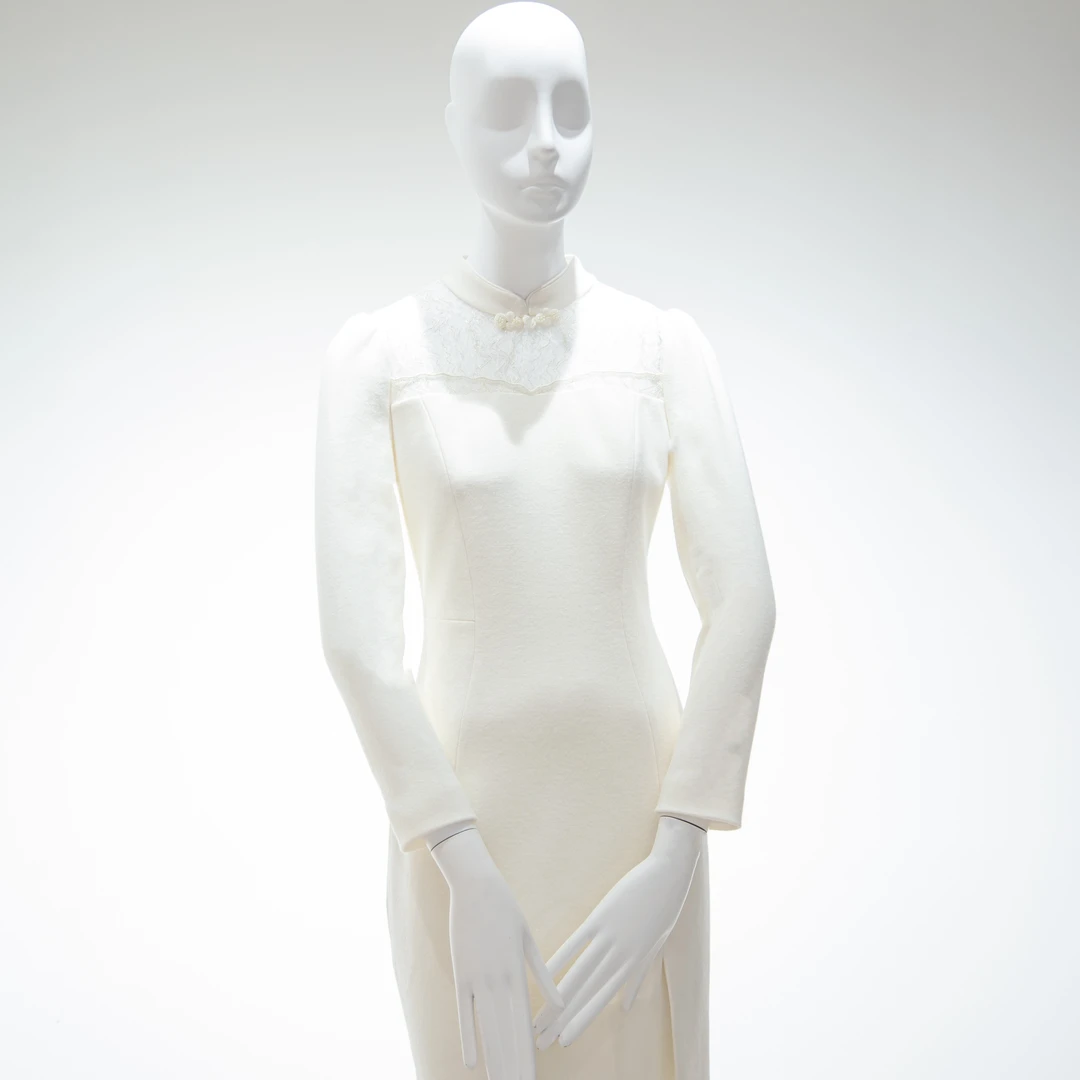 AB4242333407她翼 毛呢毛衣裙