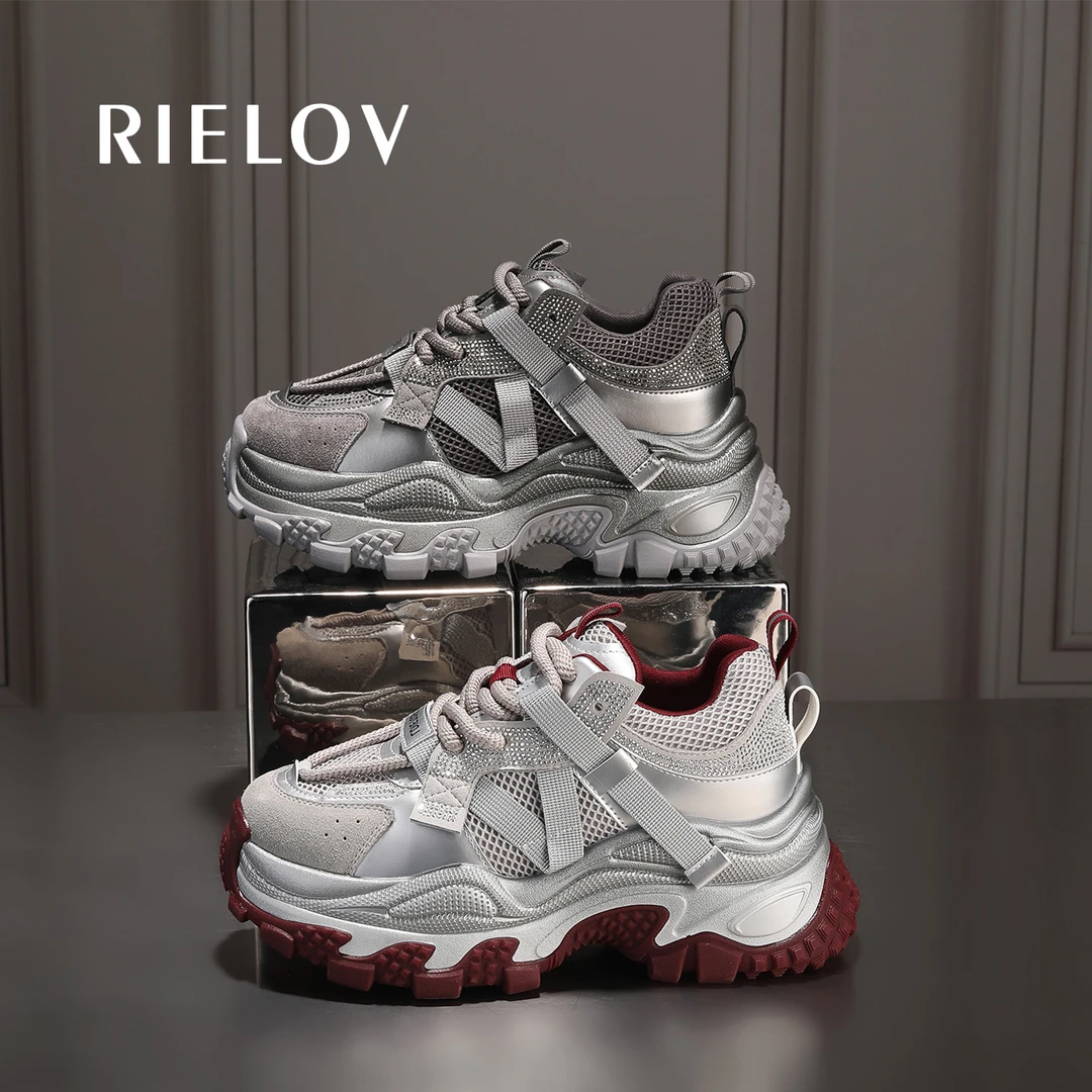 【婷婷】灰梦 时尚厚底增高7cm潮流百搭女士休闲鞋8633