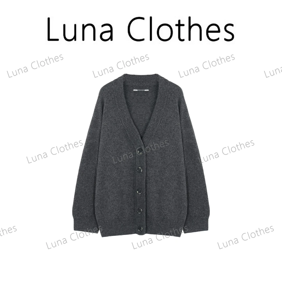 张妍LUNA‘羊毛针织开衫’秋冬新款纯色百搭针织开衫24221