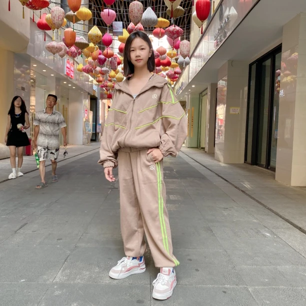 布家男女童运动套装儿童休闲长袖两件套中大童春秋新款童装