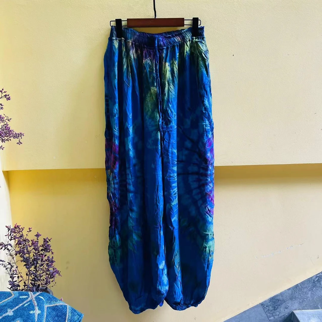 四两民族风扎染休闲裤（直播选花色）