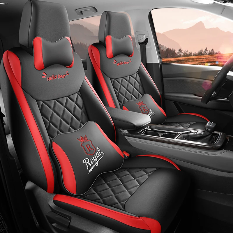 五菱佳辰专车专用打孔皮汽车座垫