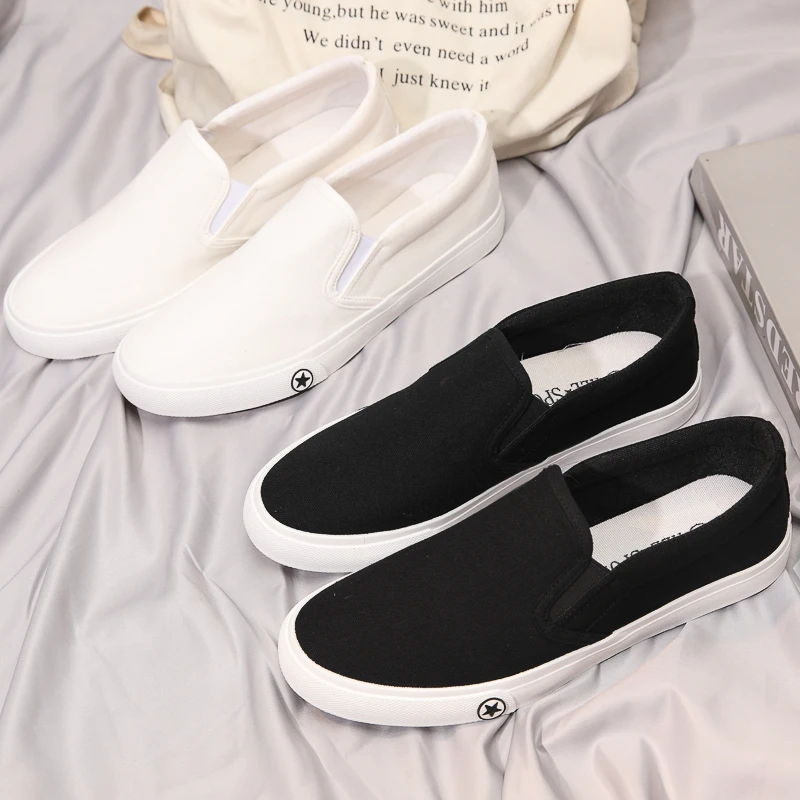 老北京布鞋男鞋秋季透气帆布鞋一脚蹬鞋子男潮鞋工作鞋男士休闲鞋