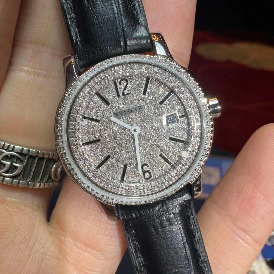 99新 BVLGARI/宝格丽  表展35mm后钻腕表/WHT018010