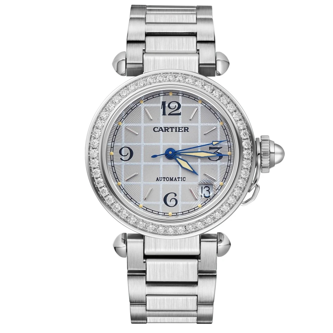 99新 Cartier/卡地亚 帕莎系列W31023M7腕表/后圈钻/WHT014900