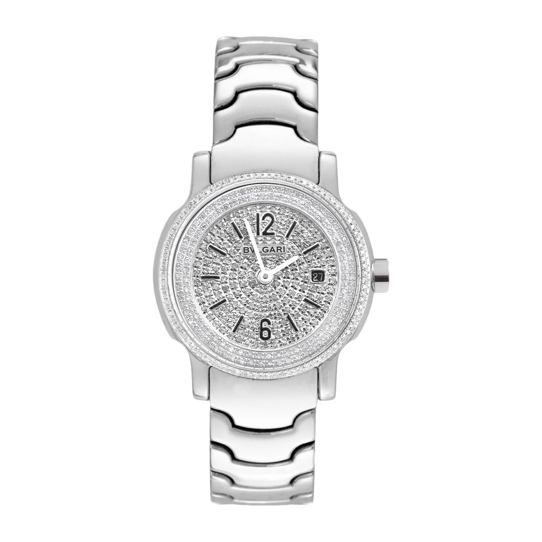 99新 BVLGARI/宝格丽 99新 宝格丽 29mm精钢石英腕表后钻/tm17598